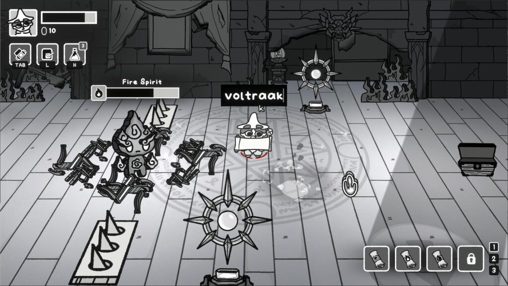 TypeCaster Player typing voltraak instead of the Frieren anime spell zoltraak in the TypeCaster game.